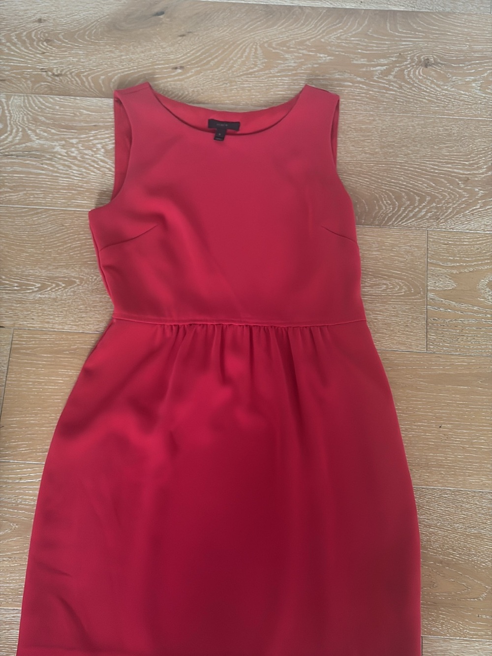 J. Crew Red Sleeveless Midi Dress